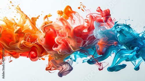 Abstract Swirling Colors.