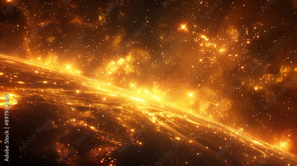 Abstract golden galaxy. Abstract golden galaxy.