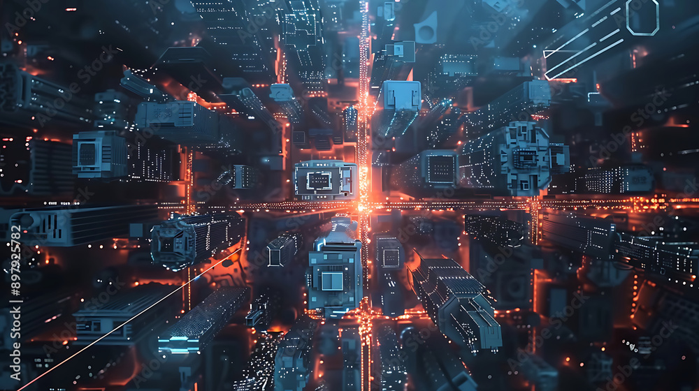 Obraz premium future city