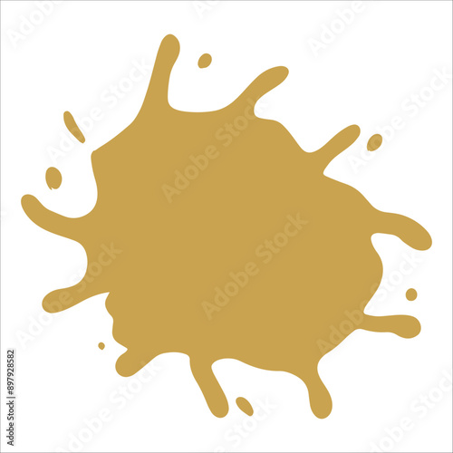 Paint gold pigment spray splash stain illustration spots