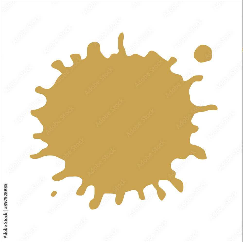 Paint gold pigment spray splash stain illustration spots