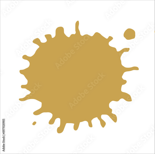Paint gold pigment spray splash stain illustration spots