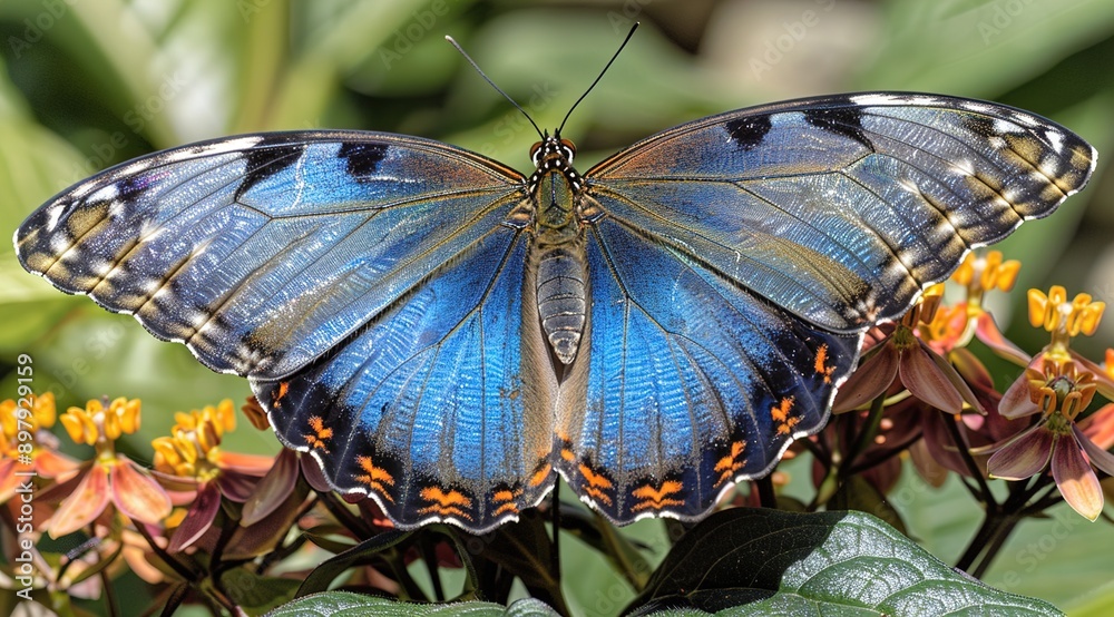 Naklejka premium butterfly on a flower