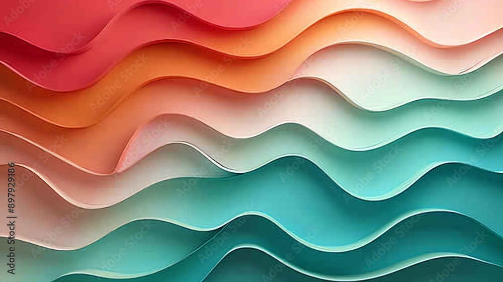 Abstract Wavy Pattern in Vibrant Colors. Abstract Wavy Pattern in Vibrant Colors.