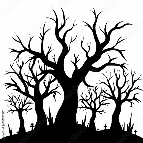 Scary Trees SVG Bundle, Halloween SVG, Spooky Trees Svg, Halloween Decor, DIY Halloween Decor, Halloween Trees Svg,