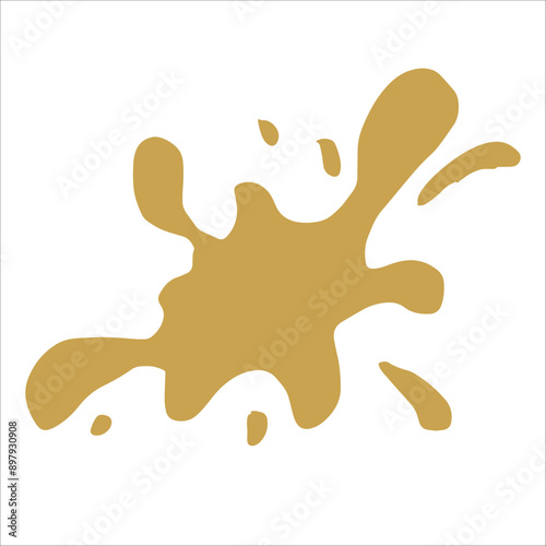 Paint gold pigment spray splash stain illustration spots