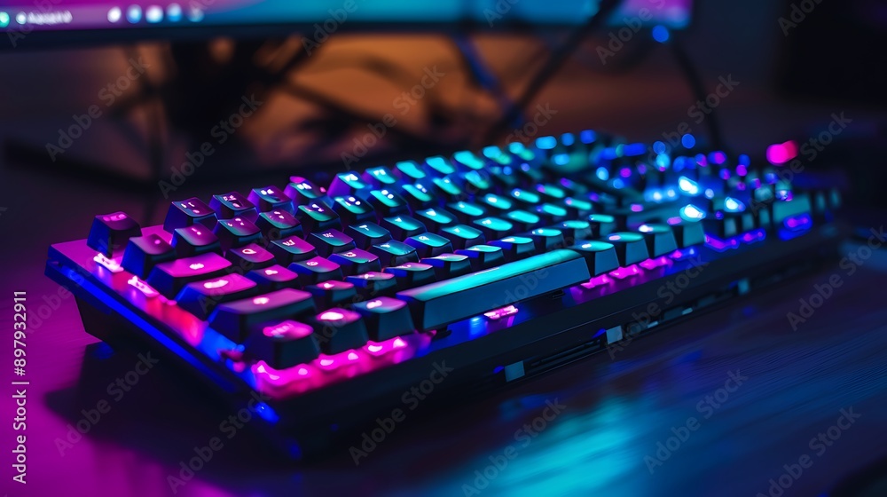 Premium Mechanical Keyboard Featuring Custom Keycaps And Stunning RGB Premium Mechanical Keyboard Featuring Custom Keycaps And Stunning RGB