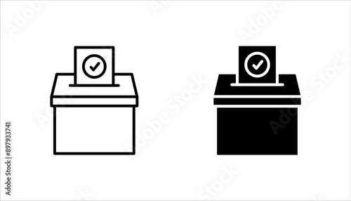 Vote icon set, voting sign for mobile concept and web design, vector illustration, on a white background.