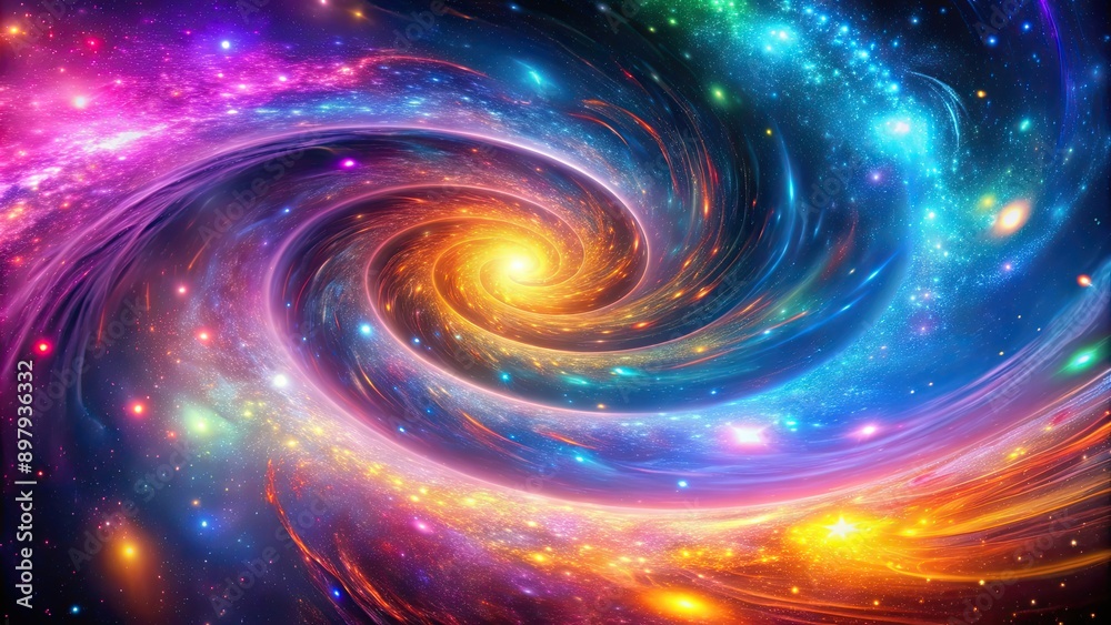 Swirling galaxies of neon hues cascading into an infinite abyss , galaxy, neon, vibrant, colorful, universe, space Swirling galaxies of neon hues cascading into an infinite abyss , galaxy, neon, vibrant, colorful, universe, space