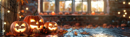 Panorama Halloween decorations Halloween festival Pumpkin Carving events carnival celebration Halloween ideas makeup Super Ultrawide Wallpaper background