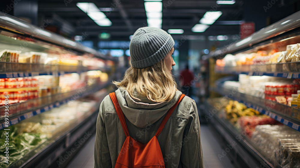 woman in supermarket, photography. woman in supermarket, photography.