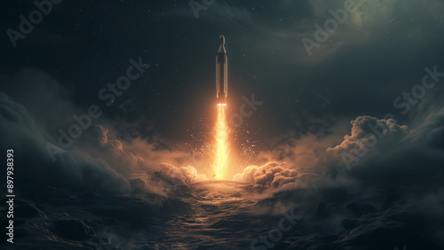 A chic minimalistic rocket launch view