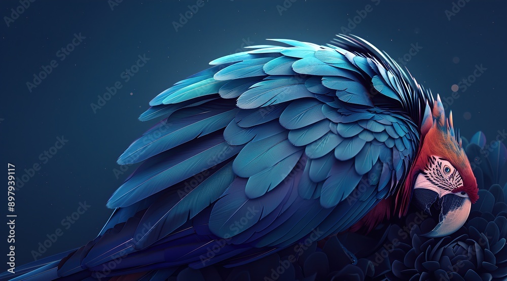 Fototapeta premium blue and gold macaw