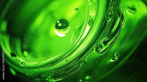 vibrant green liquid