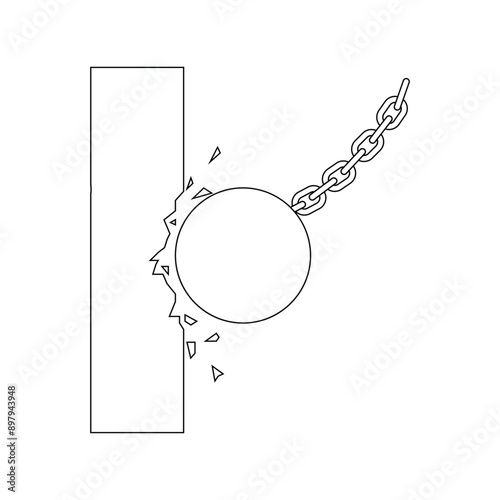 wrecking steel ball icon