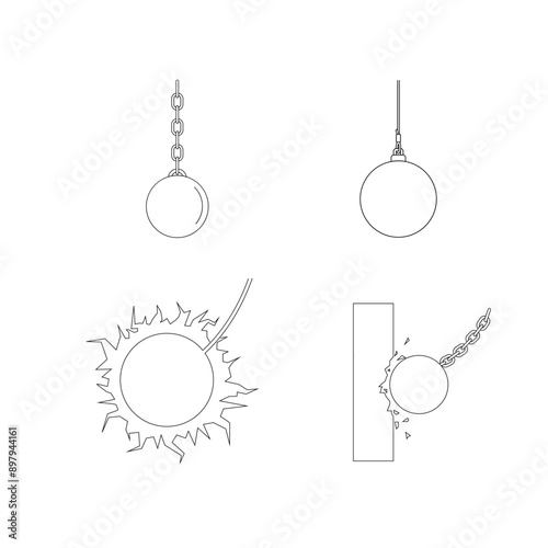 wrecking steel ball icon