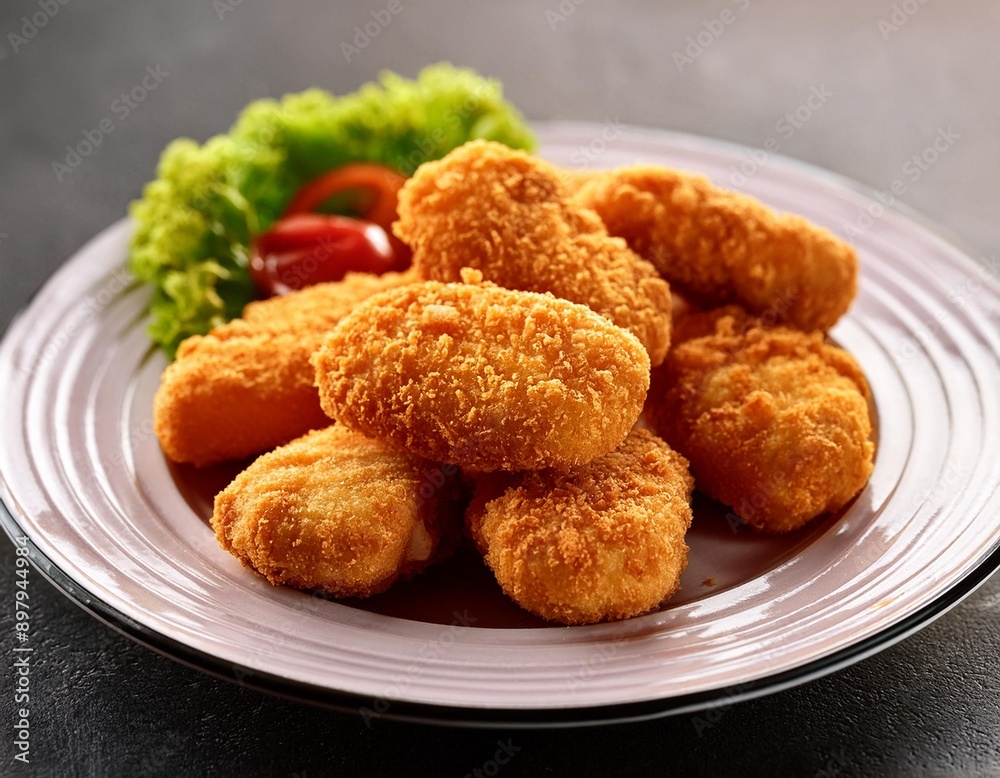 Spicy fried crispy chicken nuggets Spicy fried crispy chicken nuggets