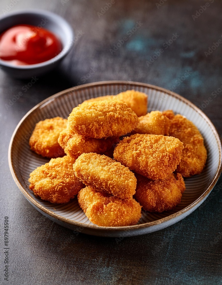 Spicy fried crispy chicken nuggets Spicy fried crispy chicken nuggets