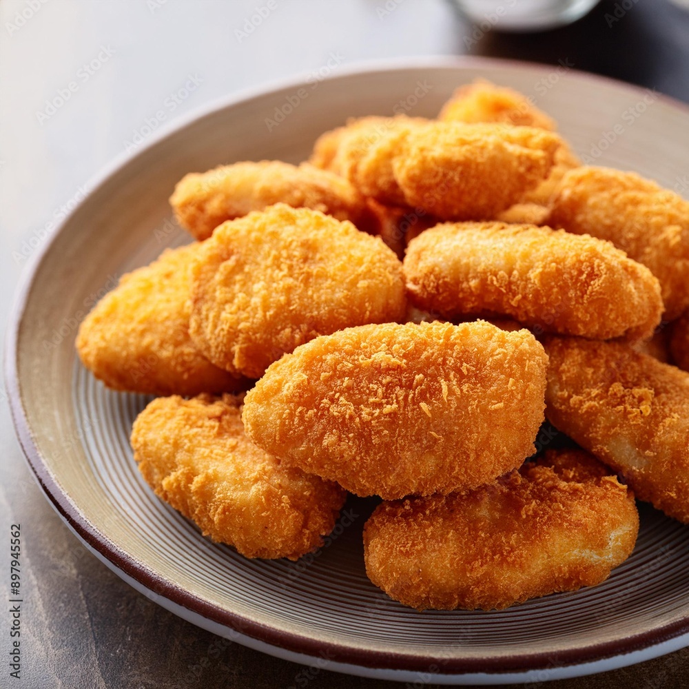 Spicy fried crispy chicken nuggets Spicy fried crispy chicken nuggets