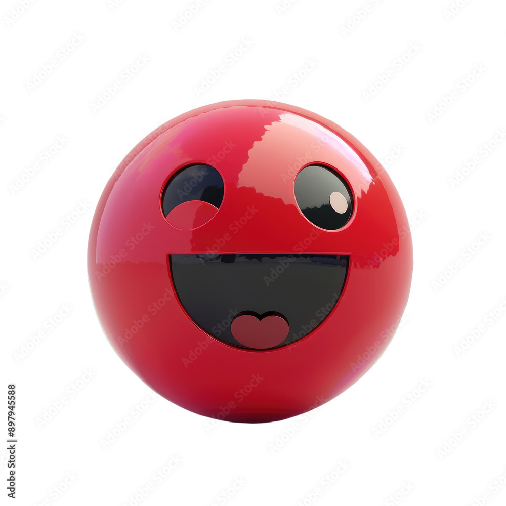 Icon 3d emoji like social media on white background Icon 3d emoji like social media on white background