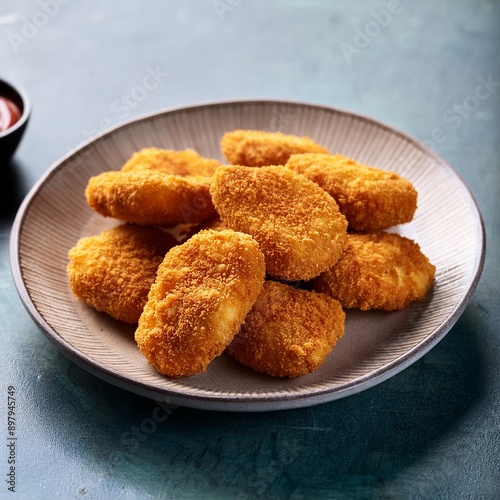 Spicy fried crispy chicken nuggets 