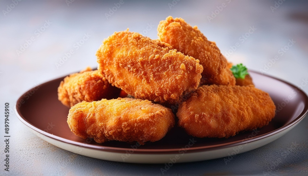 Spicy fried crispy chicken nuggets Spicy fried crispy chicken nuggets