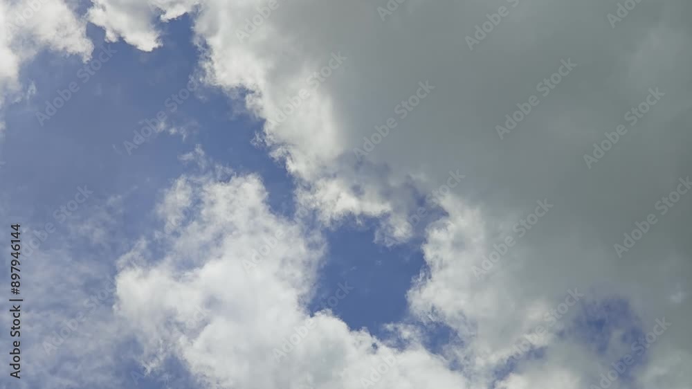 Blue sky white clouds, Landscape white clouds 4K, Cumulus cloud cloudscape. Blue sky white clouds, Landscape white clouds 4K, Cumulus cloud cloudscape.