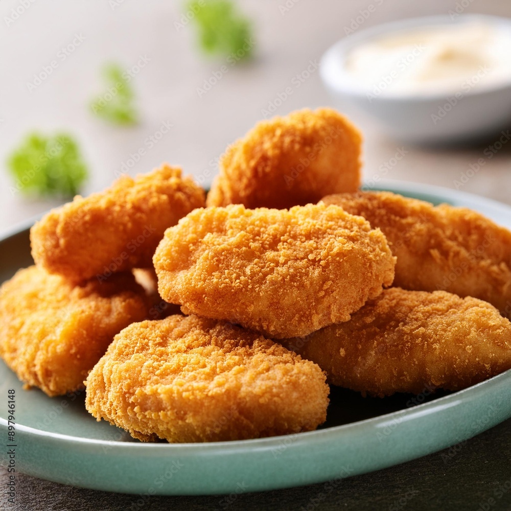 Spicy fried crispy chicken nuggets Spicy fried crispy chicken nuggets