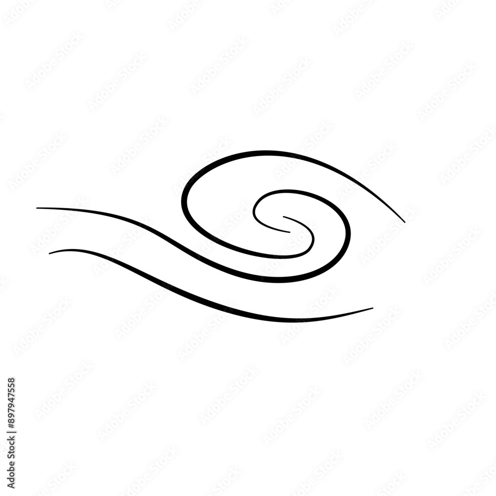Hand drawn doodle wind motion, air blow, swirl elements. Sketch drawn air blow motion, smoke flow art, abstract line. Hand drawn doodle wind motion, air blow, swirl elements. Sketch drawn air blow motion, smoke flow art, abstract line.