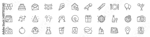 Event planning icon. Event icon set.