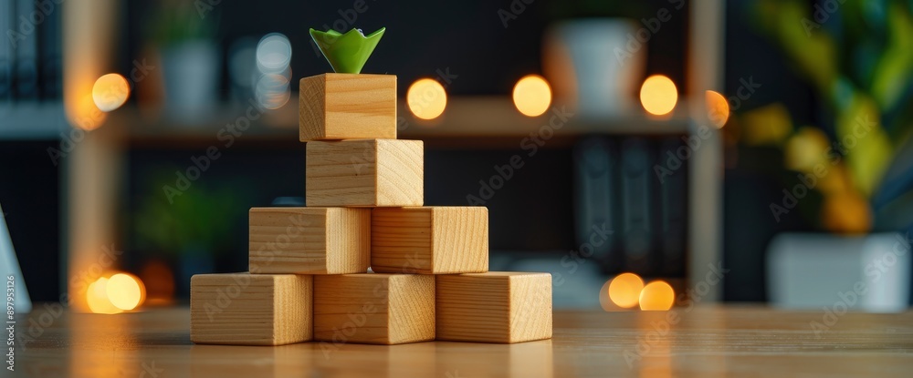 2025 Loading Progress Bar Inscription On Wooden Cube Blocks On A Desk And Wall, Marking The Anticipation Of The New Year 2025 Loading Progress Bar Inscription On Wooden Cube Blocks On A Desk And Wall, Marking The Anticipation Of The New Year