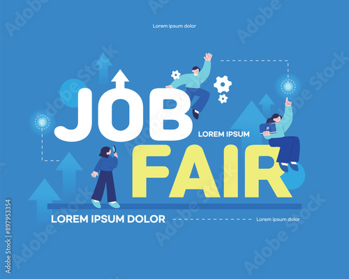 비즈니스 잡페어 일러스트 템플릿 07