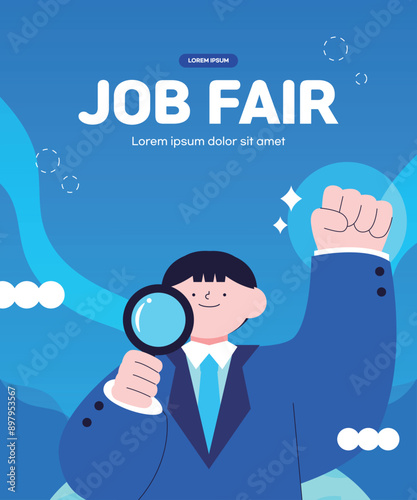 비즈니스 잡페어 일러스트 템플릿 02
