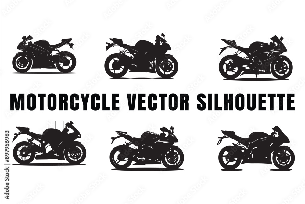 Obraz premium Motorcycle silhouette vector 