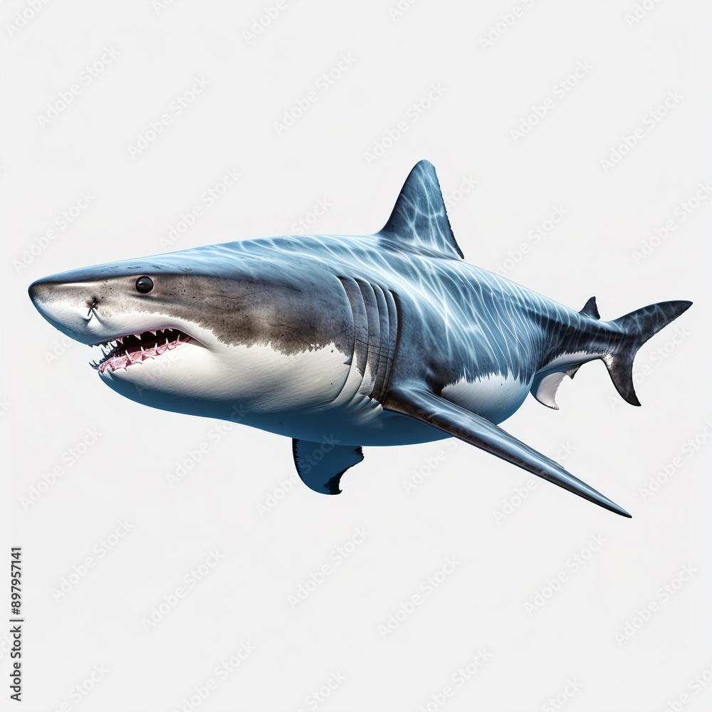 Naklejka premium great white shark