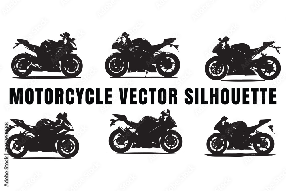 Obraz premium Motorcycle silhouette vector 