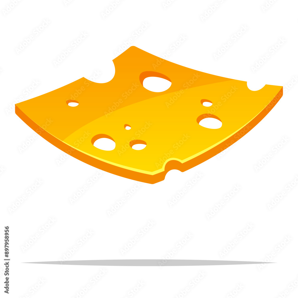 Cheddar cheese slice vector isolated illustration Cheddar cheese slice vector isolated illustration