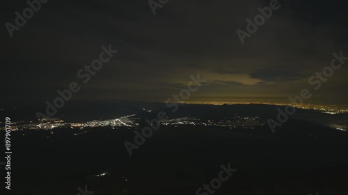 富士山麓　夜景　タイムラプス