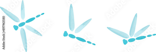 青いトンボのイラスト