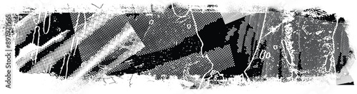 Glitch distorted grange shape . Noise grungy logo . Trendy defect error shapes . Glitched frame .Grunge textured . Distressed effect .Vector shapes
