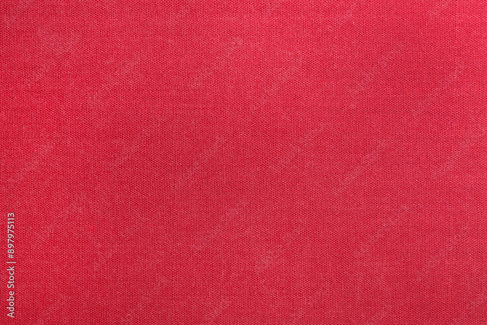 Photo of red background with white splashes with fabric texture Photo of red background with white splashes with fabric texture