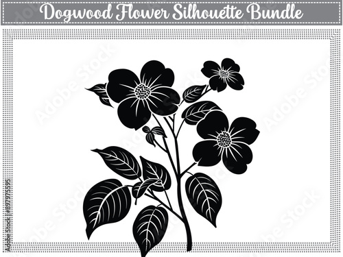 Dogwood Silhouette - Featuring distinctive four-petaled flowers, often associated with springtime