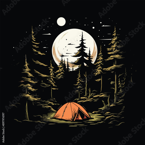 creative camping vector 