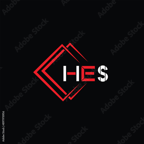 HES Initial Monogram Letter hes Logo Design Vector Template