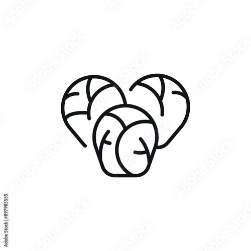 Brussel Spout icon. Simple Brussel spout icon for social media, app, and web design. Vector illustration.