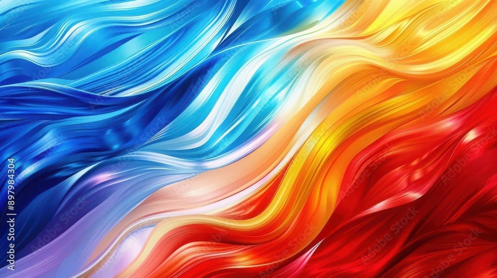 Abstract background of flowing blue, red and yellow paint. Abstract background of flowing blue, red and yellow paint.