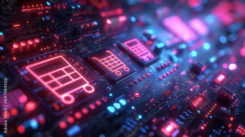 Neon circuit board generative ai Neon circuit board generative ai
