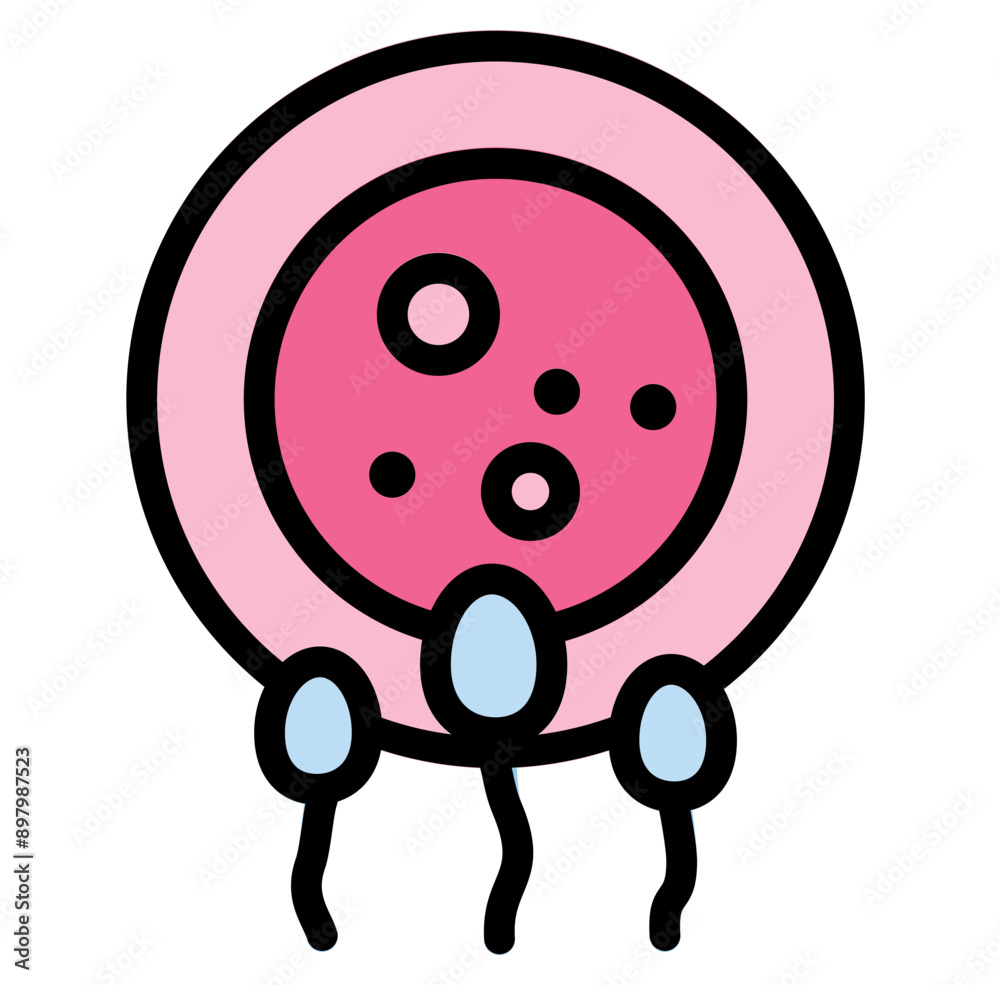 Obraz premium Reproduction Filled Line Icon Illustration