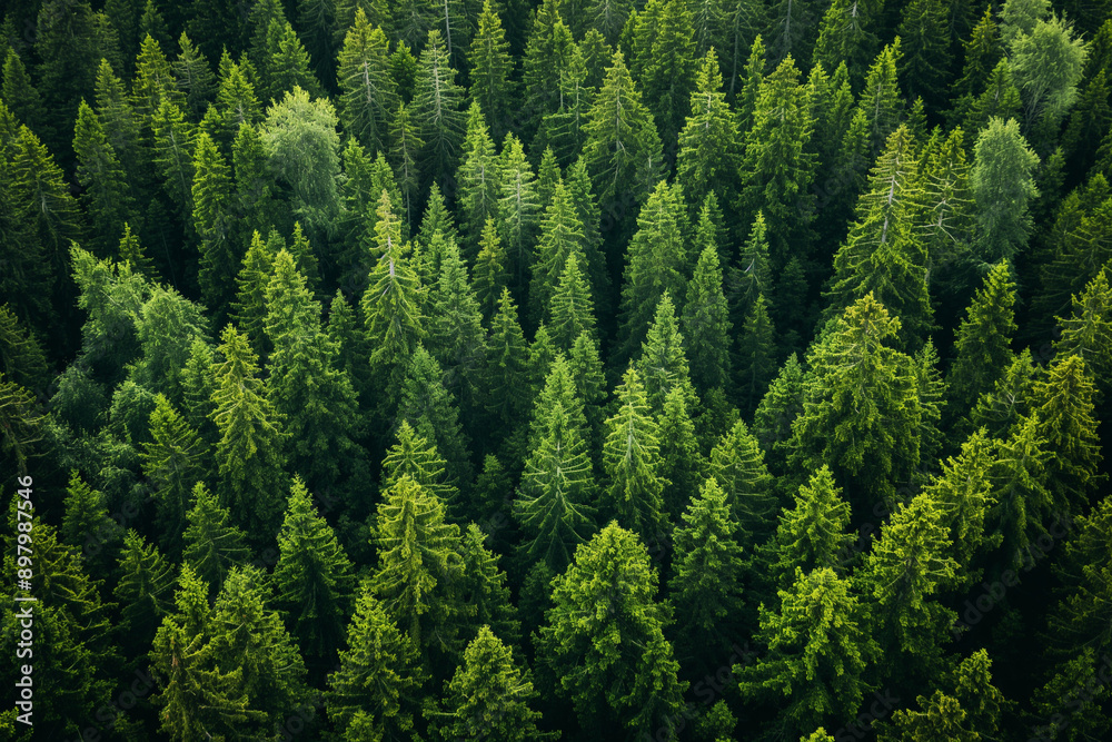 Aerial view of green pine forest, fir and pine trees in wilderness of a national park. Aerial view of green pine forest, fir and pine trees in wilderness of a national park.