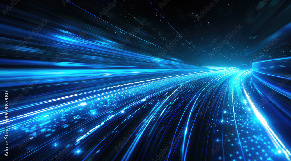 Abstract blue lights background. Created with Ai Abstract blue lights background. Created with Ai